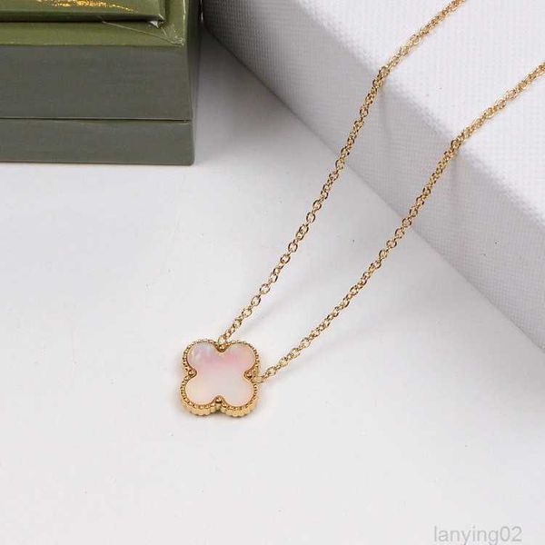 

womens luxury designer necklace fashion flowers four-leaf clover pendant necklace gold necklaces jewelry, Silver
