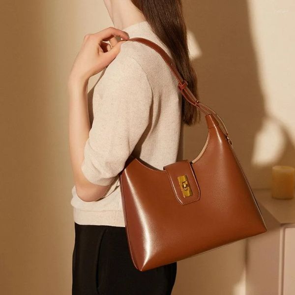 

evening bags 2023 genuine leather soft hobo shoulder bag women's handbags fashion brand designer black female messenger