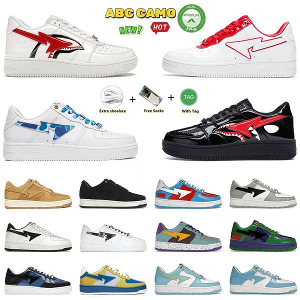 

new bapest designers casual shoes black white platform bapest patent leather green shark grey black white black brown ivory for men women tr