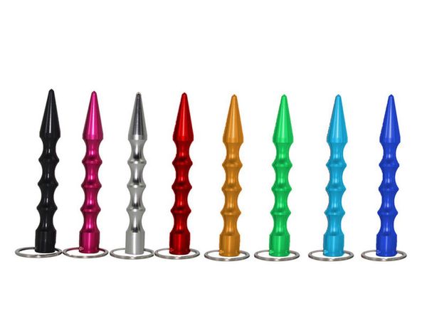 

multifunction self defense keychain for women men bag alloy key holder charm hanging pendant car key chains key rings3031923, Silver