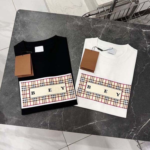 

new b mens designer embroidered letter t-shirt short sleeve spring/summer fashion mens and womens t-shirt european code g# 35, White;black