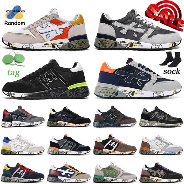 

premiata mens womens running shoes designer italy mick lander django sheepskin genuine leather mens traingers sports sneakers walking joggin