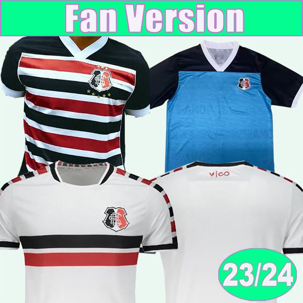 

23 24 santa cruz fc mens soccer jerseys home away white goalkeeper football shirts short sleeve uniforms, Black;yellow