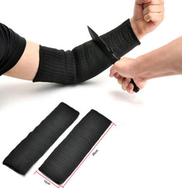 

whole 1 pair steel wire cut proof anti abrasion stab resistant armband sleeve guard bracers8243776