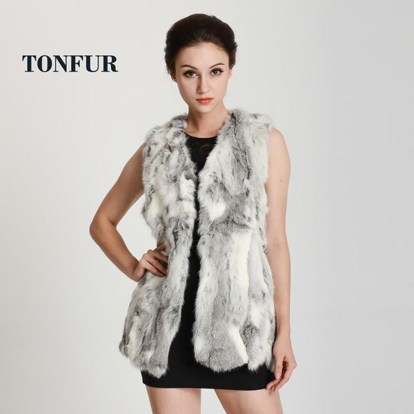 

fur fur vest women rabbit fur vest real fur coats for women winter autumn brand sale fur vest coat fashion outwear hp134, Black