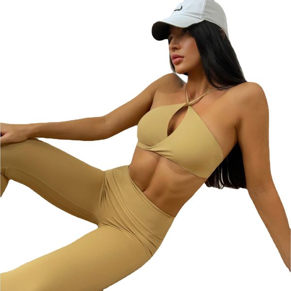 

2pcs tight yoga suit running fitness yoga wear women bra pleated yoga pants