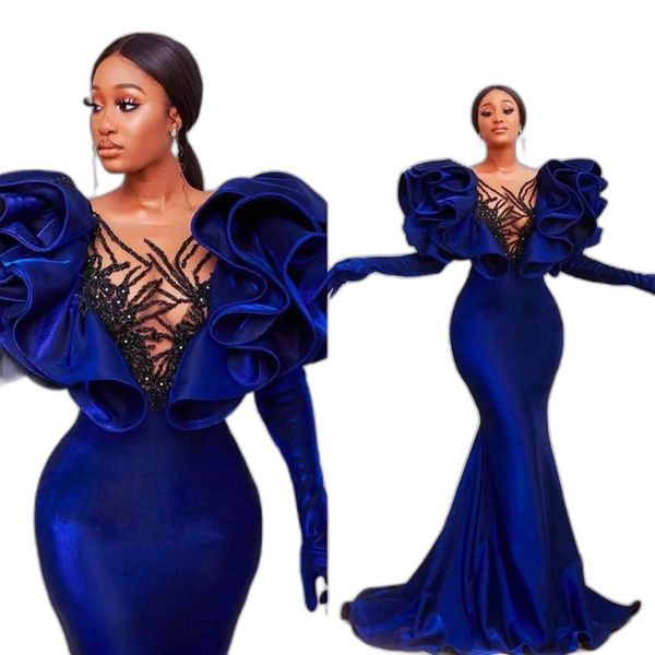 

evening gowns modest velvet mermaid prom dresses plus size ruffles cap sleeve elegant formal vestido de novia, Black;red