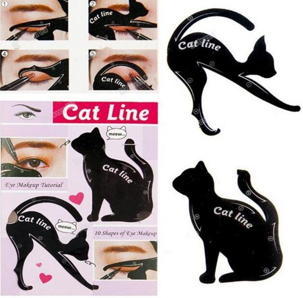 

most popular easy eye shadow eyeliner make up tools cat eyeliner stencil kit makeup card template4375843