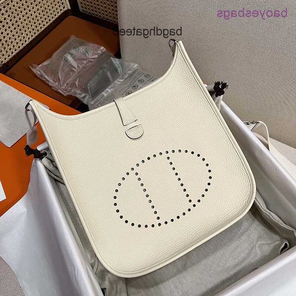 

designer bag tote 2023 evelynbag bags h spring hollowed-out bucket cow leather litchi women's single-shoulder cross-body women with log