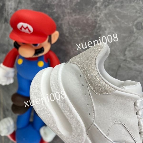

2023man fashion quality casual shoes heel leather lace-up sneaker running trainers letters flat printed sneakers, Red;white