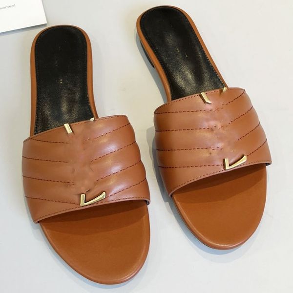 

ladies slippers esigner slippers classic sandals leather fashion shoes beach flip-flops size 34-42, Black