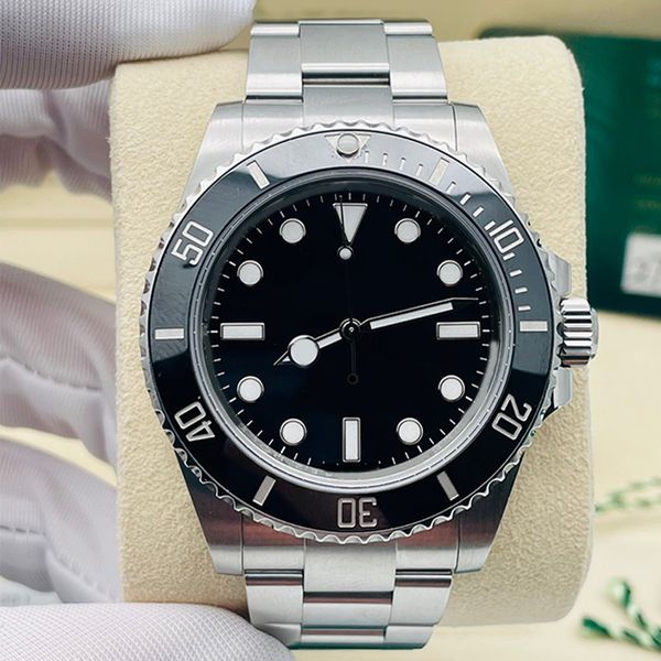 

st9 luxury men watch ceramic bezel black sapphire date dial 40mm automatic mechanical stainless steel mens men wristwatches designer luminou, Slivery;brown