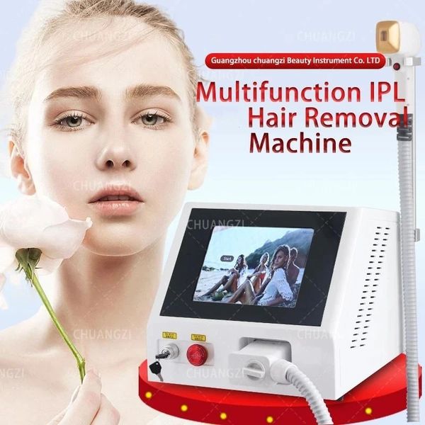 

2023 painless 808nm diode laser remove hair machine rf epilator body hair removal device 3 wavelength ice platinum 808nm 755 1064nm, Black