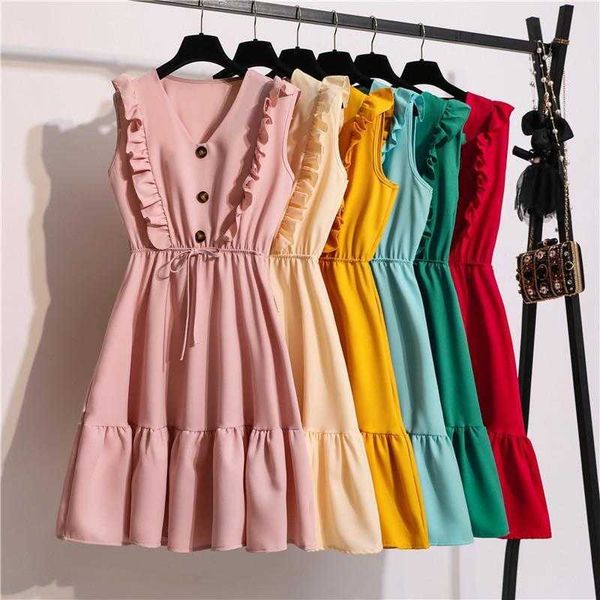 

fashionable womens clothing wholesale dresses summer yellow v neck flounce bubble lace up dress, Black;gray