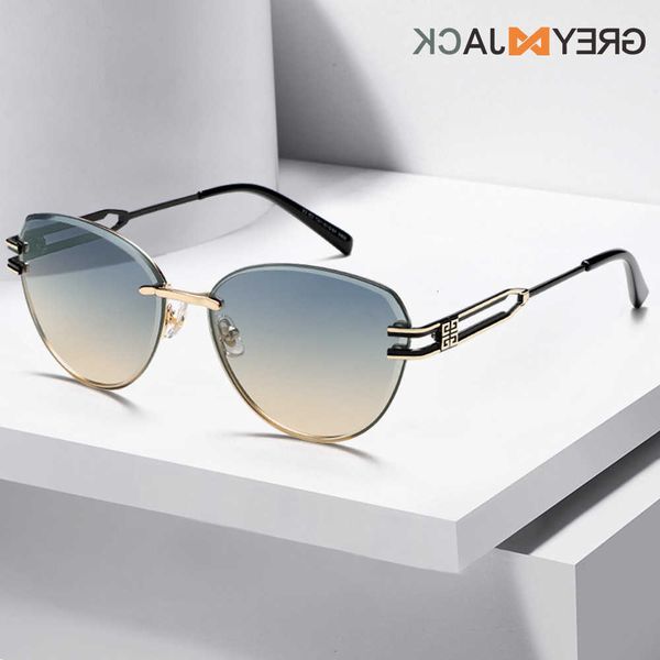 

designer sunglasses fashion goggle beach sun glasses for man woman eyeglasses new women's premium cat's eye borderless uv resistan, White;black