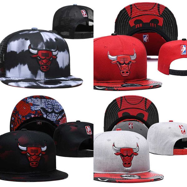 

2022-2023 snapbacks chicago bulls''basketball hats sports caps adjustable fit hat, Black;white