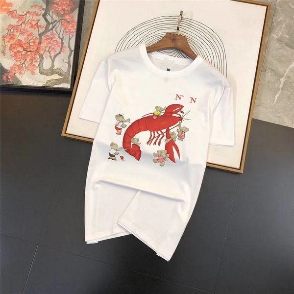 

fashion men's t-shirt luxury design2023 langfannity men's t-shirts retro decoration cotton soft anti-wrinkle letter printing casua, White;black