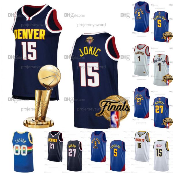 

nikola jamal murray jokic basketball jersey michael porter jr. carmelo anthony allen iverson aaron gordon dikembe mutombo denvers nugget 202, Black;red