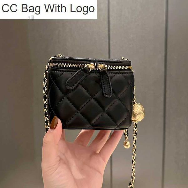 

cc handbags womens designer lambskin vanity box bags with crush gold ball metal hardware matelasse chain crossbody shoulder outdoor sacoche
