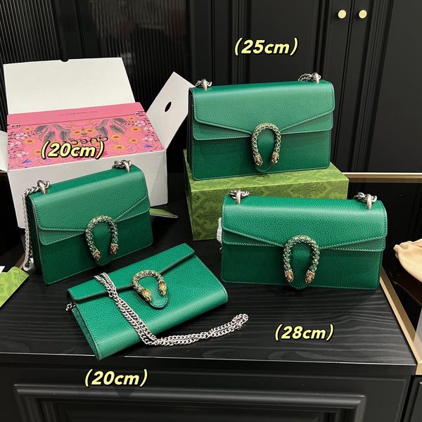 

5a quality designer dionysus shoulder bag all size crossbody bags wallet chain cross body purse womens handbag gg snake buckle purse green r