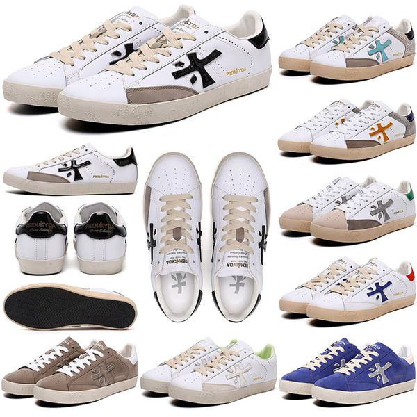 

premiata mens womens running shoes designer italy mick lander django sheepskin genuine leather mens traingers sports sneakers walking joggin
