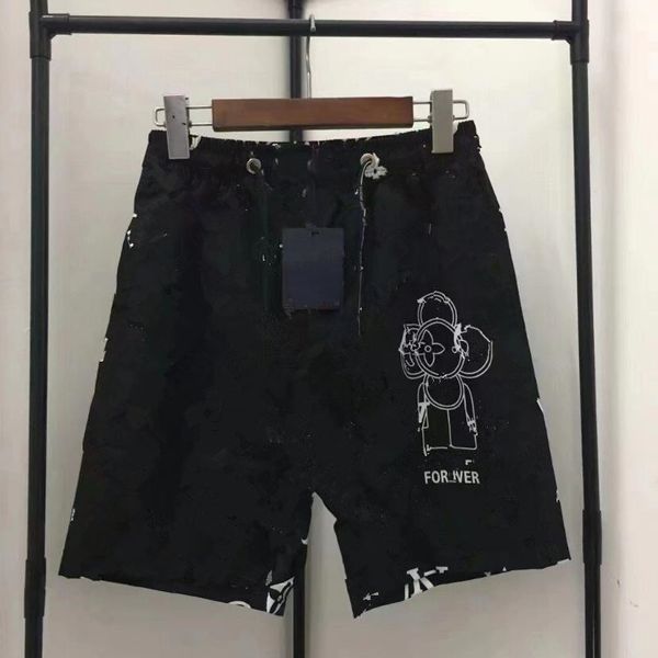 

designer shorts mens sunflower letter shorts summer fashion loose beach pnats drawstring mid pant trend casual sports shorts basketball pant, White;black