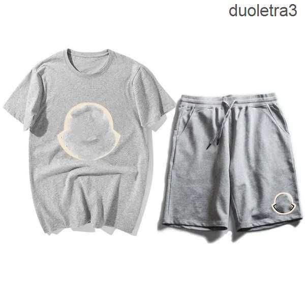 

trapstar summer tracksuits for men designer cotton printed short sleeve t shirt shorts outfits piece sets fashion sports suit 8t1r cq1b, Gray