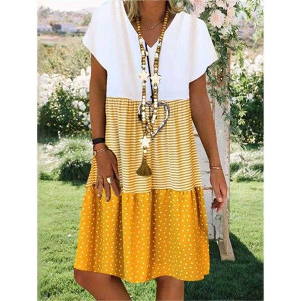 

womens spring and summer dress fashion digital printed v neck short sleeve for women, Black;gray