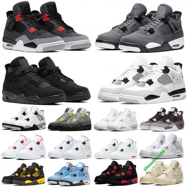 

basketball shoe 4 4s men women black cat 4s sports trianers sneakers university blue cool grey infrared pure money oreo