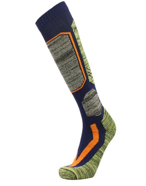 

winter warm thermal ski socks long thick cotton sports snowboard comfortable thermosocks men women1987712, Black