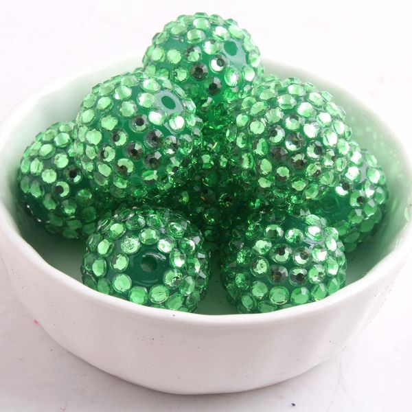 

crystal kwoi vita light green color resin rhinestone ball beads 20mm chunky 100pcs
