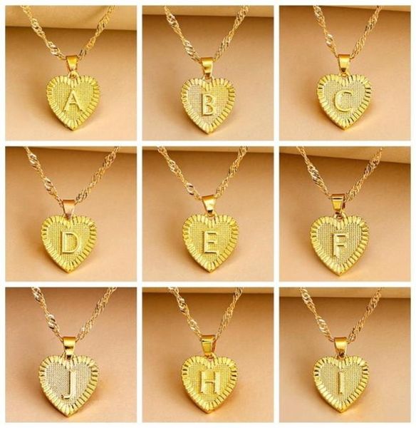 

gold english initial necklace letter heart pendant necklaces chains for women fashion jewlry gift will and sandy3528534, Silver