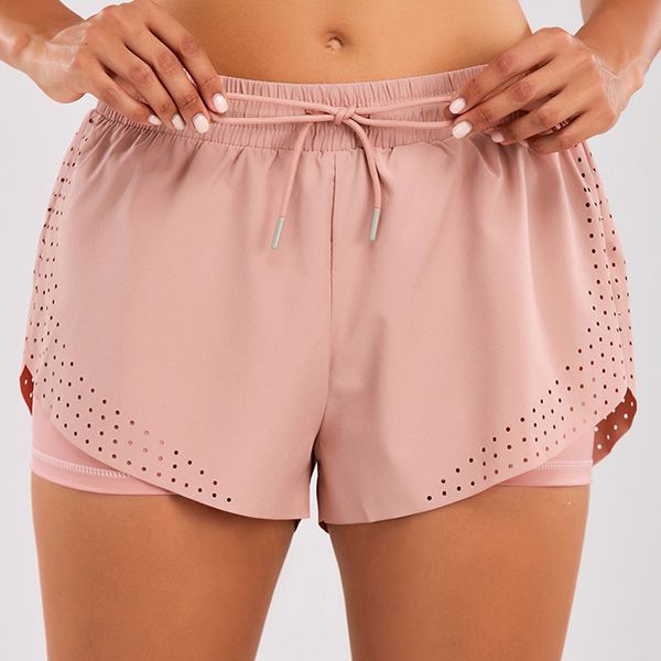 

ll women yoga shorts outfits high waist sportswear exercise with pockets wear short pants girls running elastic prevent wardrobe culotte dou