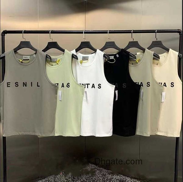 

retail mens designer vest t-shirt fashion pure cotton sleeveless men t shirts fitness running sports summer loose tank tees tshirts polo sh, White;black