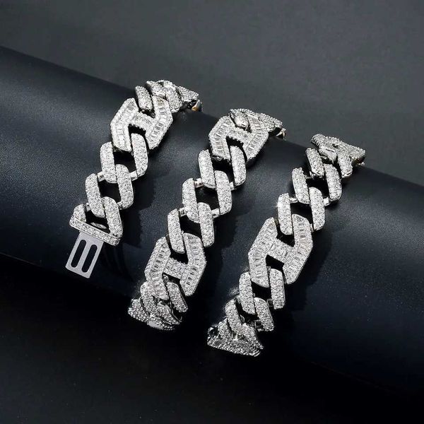 

designs brass 15mm cuban chain choker necklace bling men's hip hop iced out cz diamond jewelry, Silver