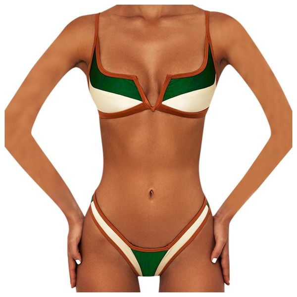 

swimwear splicing swimwear women bikini solid push up swimsuit female biquini brazilian bikini set beachwear biquinis feminino, White;black