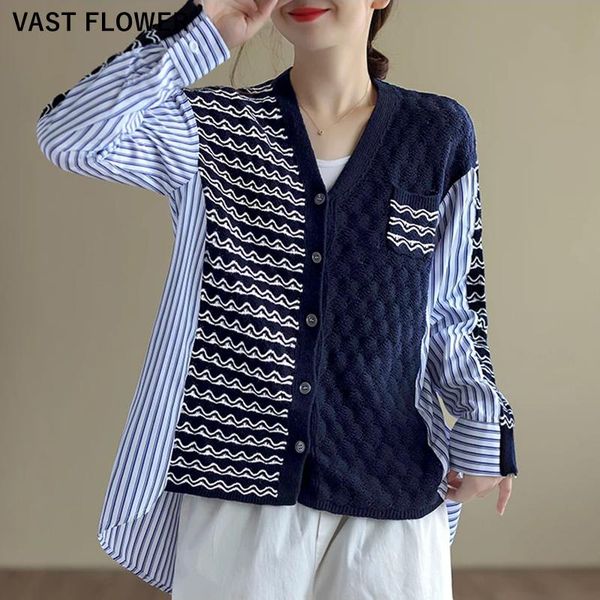 

sweaters korean fashion vintage knitted sweater women new long sleeve loose causal oversized sweaters cardigan clothes autumn 2021, White;black