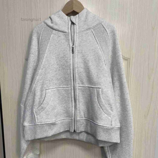 

autumn and winter yoga suit women's sports zipper hoodie loose short cotton casual thickened fitness 4 u2a5, Black