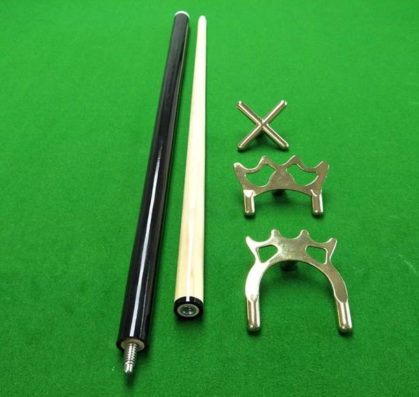 

sports gloves 2pcs set brass bridge head pool cue stick frame pole accessories for snooker billards 9 ball t8 2211076979759, Black