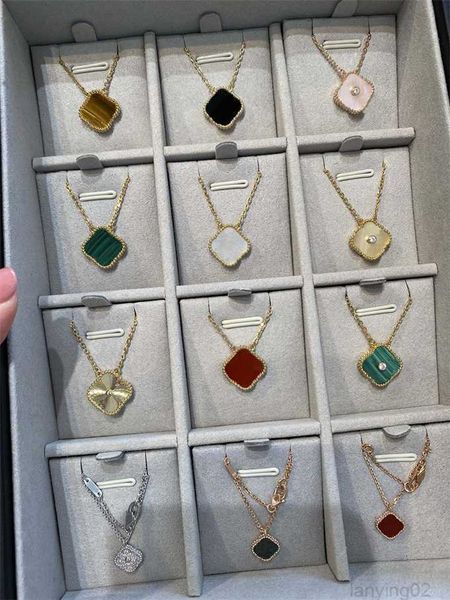 

classic fashion pendant necklaces for women elegant 4/four leaf clover locket necklace highly quality choker chains designer jewelry plated, Silver