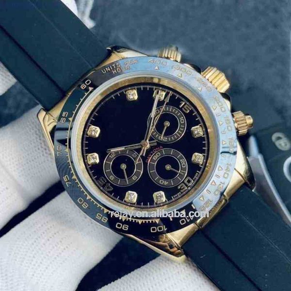 

mens rolx watch date gmt luxury 40mm automatic movement full sapphire glass tonaday 116519 simple dial steel, Slivery;golden