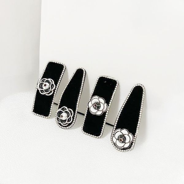 

brand designer hair clips barrettes high end fashion design hairpin popular brand headwear new high-end sponge diamond hair clip fine design, Golden;silver