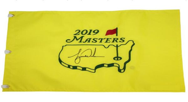 

tiger woods signed autographed 2019 masters embroidered flag5226210