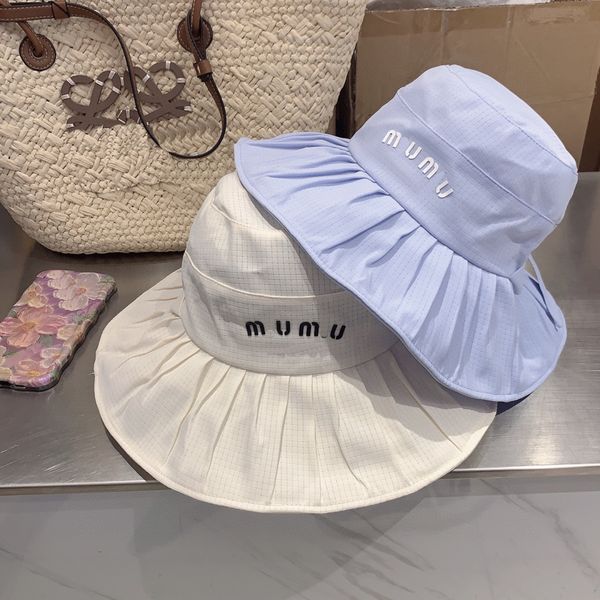 

flat hat designer women's straw hat fashion jazz wide-brim hat men's sunscreen sunshade breathable fashionable waterproof mm, Blue;gray