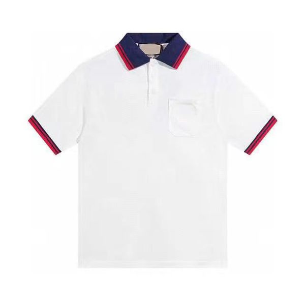 

designer polo men shirt fashion tshirt women t shirts tees loose casual polos couples luxurys clothing sleeve business clothes e2kt, White;black