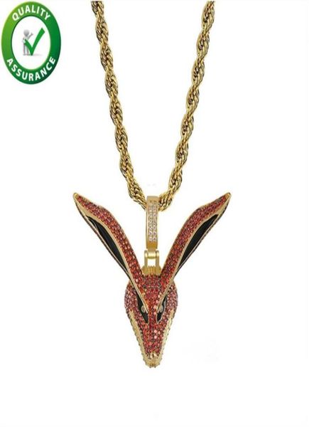 

designer necklace hip hop bling chains jewelry men iced out pendant mens gold chain pendants luxury diamond cartoon charms rapper 2717417, Silver