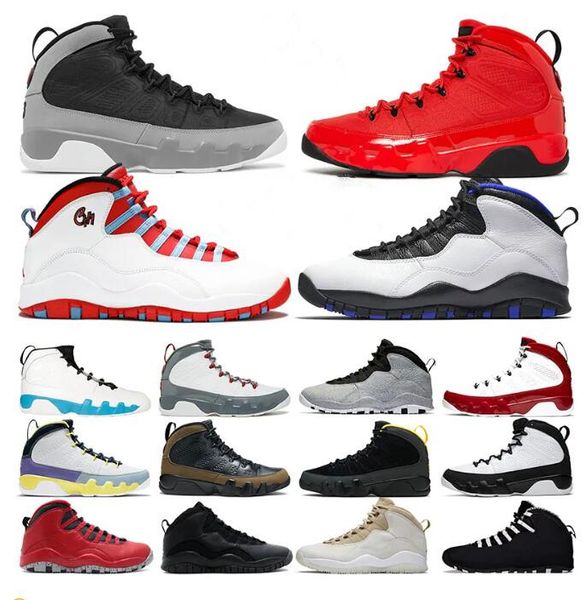 

mens jumpman 9 10 basketball shoes 10s trainers bulls powder blue fire red 9s university gold stealth cement steel grey 10th anniversary ovo