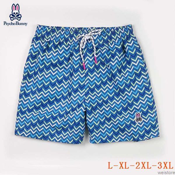 

psycho bunny shorts designer mens ins fashion beach pants skull rabbit printed luxury brand surfing shorts sports quick dried european style, White;black