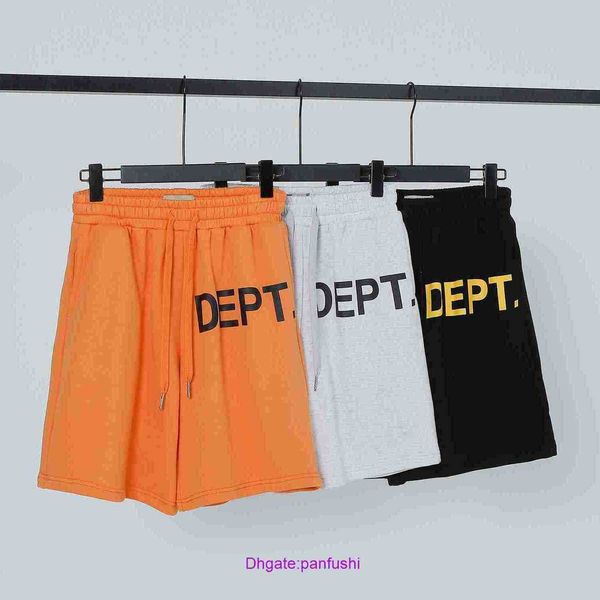 

factory outlet wholesale shorts online store g allery d ept basic letter printing men's and women's couple casual loose versatile, White;black