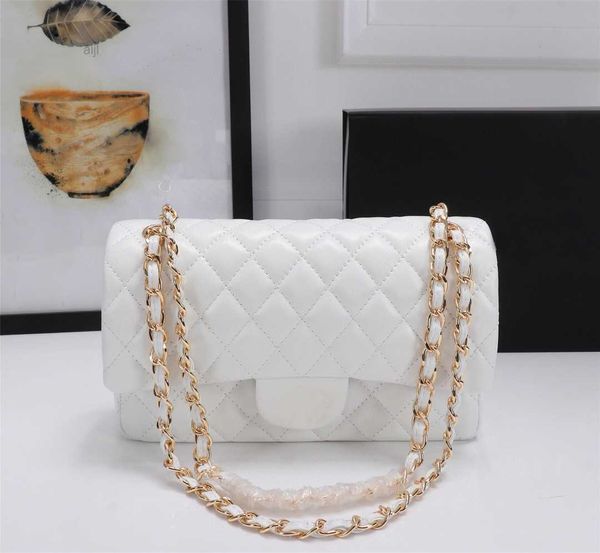 

classic designer cc bags crossbody bag flap shoulder leather fashion purse of gold and silver chain matelasse sheepskin inclined